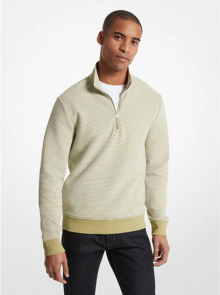 Cotton Blend Half-Zip Sweater