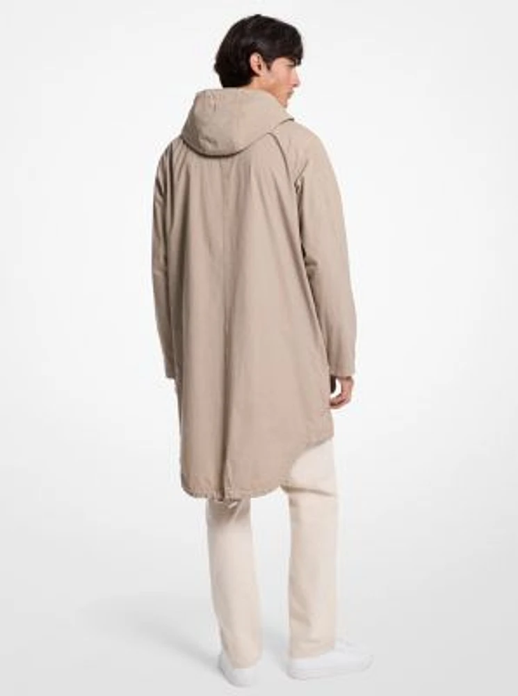 Garment-Dyed Stretch Cotton Poplin Anorak