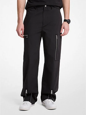 Cotton Poplin Zip Cargo Pants