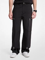 Cotton Poplin Zip Cargo Pants