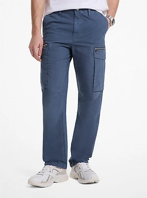 Stretch Cotton Poplin Cargo Pants