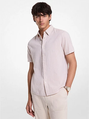 Dot Linen and Cotton Shirt