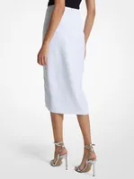 Double Crepe Sablé Cutaway Skirt