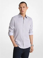 Slim-Fit Stretch Cotton Blend Shirt