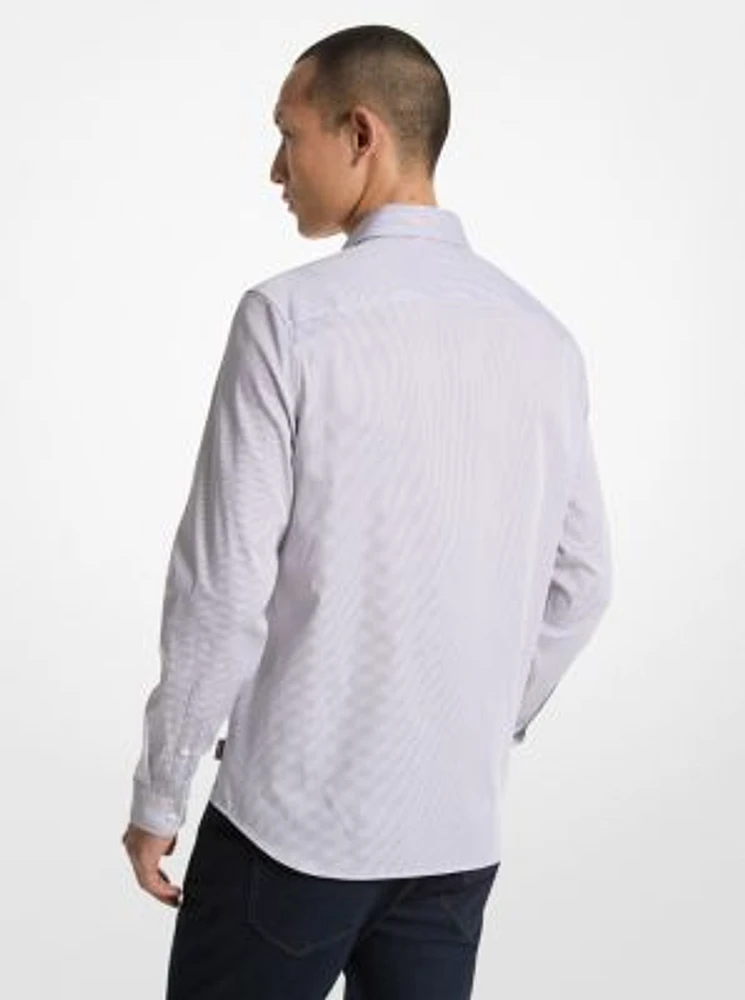 Slim-Fit Stretch Cotton Blend Shirt