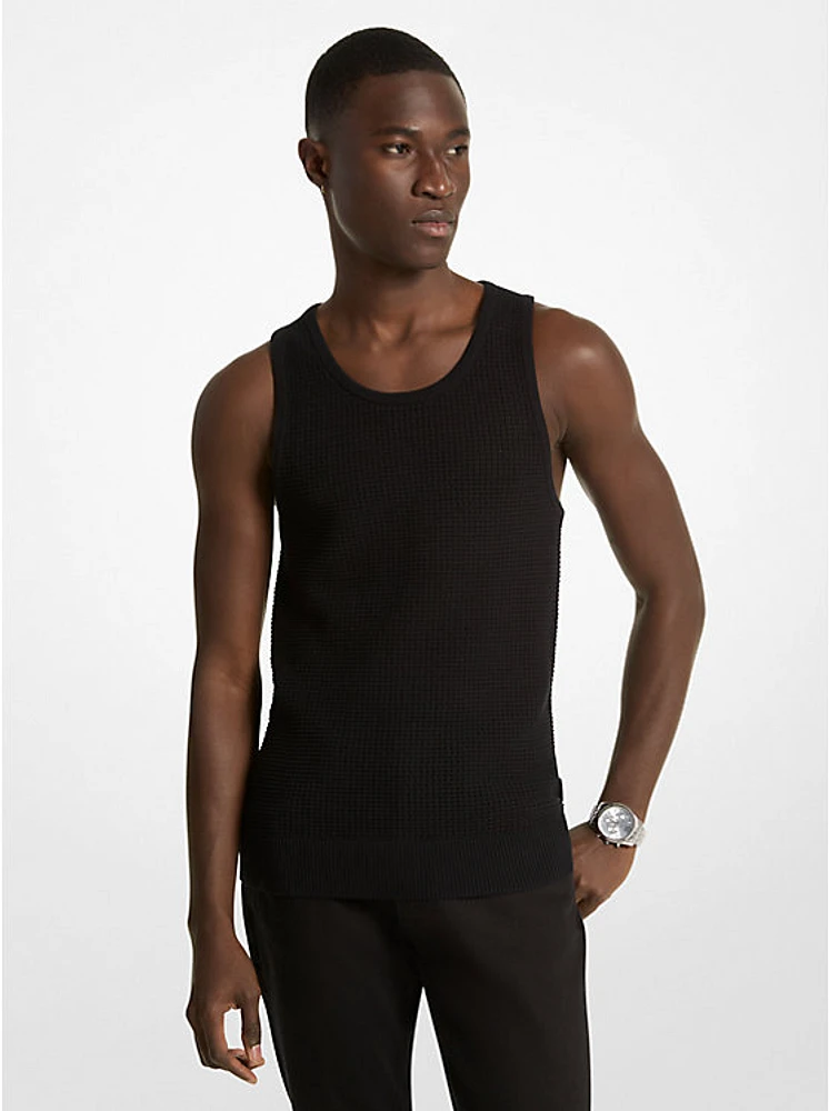 Open-Knit Cotton Tank Top