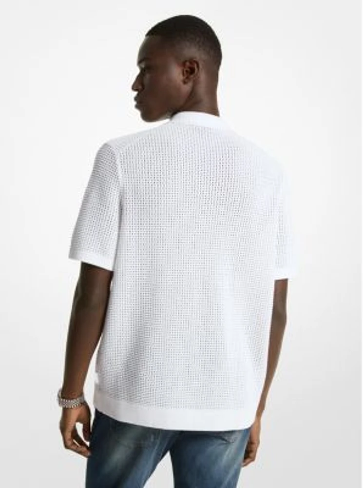 Open-Knit Cotton Shirt