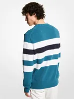 Striped Cotton Blend Sweater