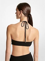 Matte Jersey Halter Bandeau
