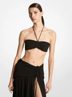 Matte Jersey Halter Bandeau