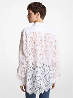 Floral Lace Oversized Shirt