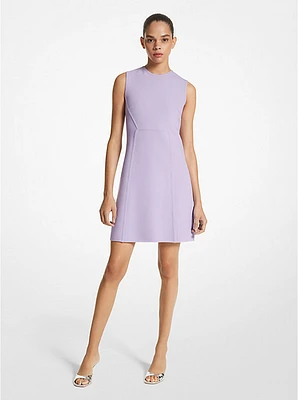 Double Faced Stretch Wool Crepe Shift Dress