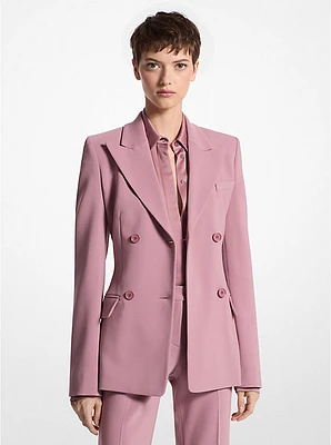 Stretch Wool Crepe Blazer