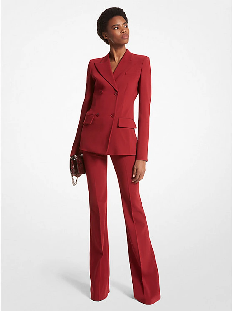 Blazer de crepé lana elástica