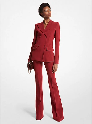 Blazer de crepé lana elástica