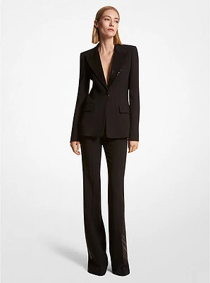 Georgina Hand Embellished Double Crepe Sablé Blazer