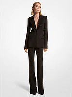 Georgina Hand Embellished Double Crepe Sablé Blazer