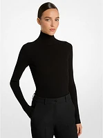 Stretch Viscose Turtleneck Bodysuit