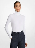 Stretch Viscose Turtleneck Bodysuit