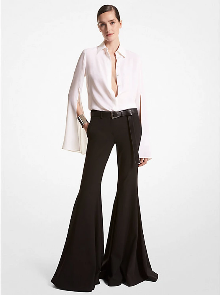 Joplin Wool Bell-Bottom Trousers