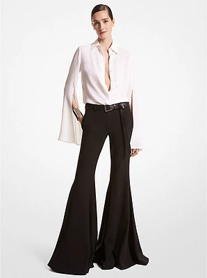 Joplin Wool Bell-Bottom Trousers