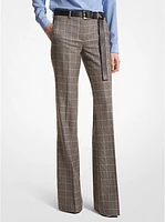 Haylee Glen Plaid Wool Flared Trousers