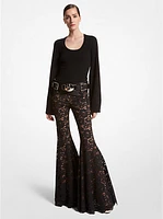 Joplin Floral Lace Flared Pants