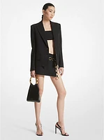 Double Crepe Sablé Cropped Boyfriend Jacket