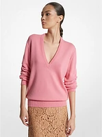 Cashmere Crushed-Sleeve Sweater