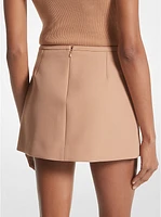 Double Crepe Sablé Slit Skirt