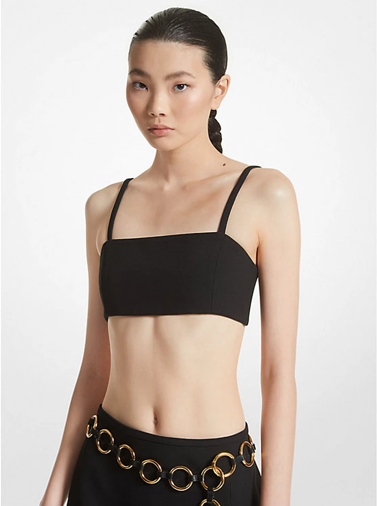 Double Crepe Sablé Bra Top