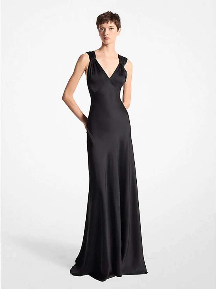 Satin Charmeuse Bias Gown