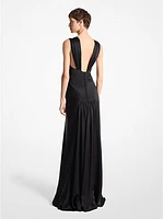 Satin Charmeuse Bias Gown