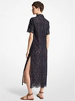 Corded Floral Lace Tunic Dress