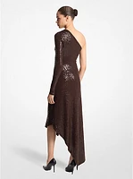 Sequined Stretch Matte Jersey Gown