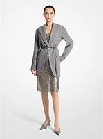 Stretch Wool Flannel Boyfriend Blazer