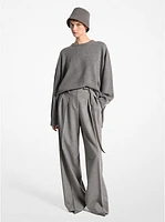 Cashmere Draped Crewneck Sweater