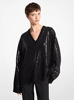 Sequined Cashmere Sweater