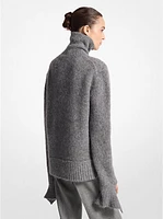 Alpaca and Cashmere Blend Deconstructed Turtleneck Sweater