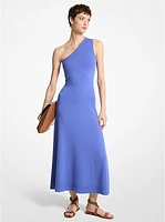 Stretch Cashmere One-Shoulder Dress