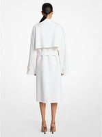 Double Faced Wool Blend Gabardine Trench Coat