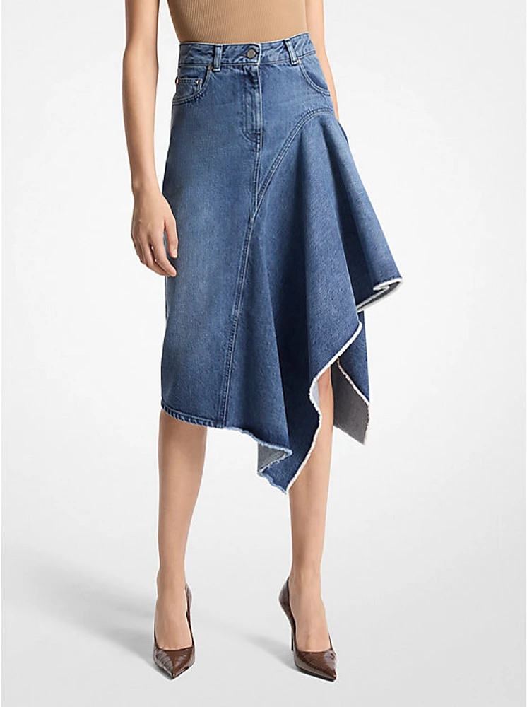 Denim Cascade Skirt