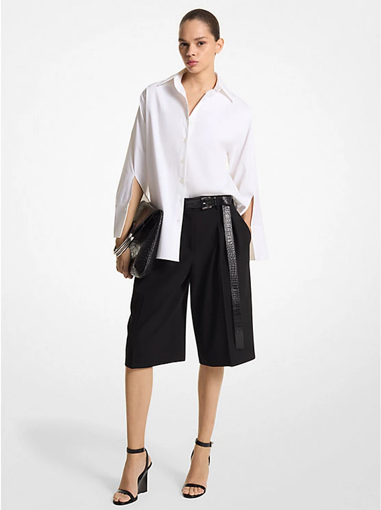 Organic Stretch Cotton Poplin Oversized Shirt