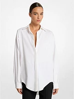 Stretch Cotton Poplin Oversized Shirt