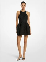 Floral Matelassé Racerback Bubble Dress