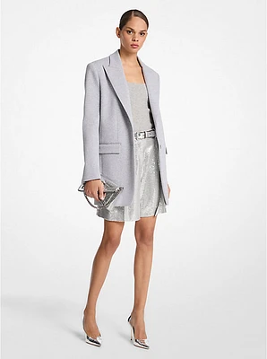 Sculptural Stretch Cotton Jersey Boyfriend Blazer