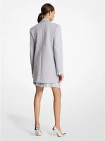 Sculptural Stretch Cotton Jersey Boyfriend Blazer