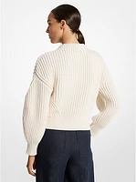 Ribbed Cotton and Cashmere Sweater