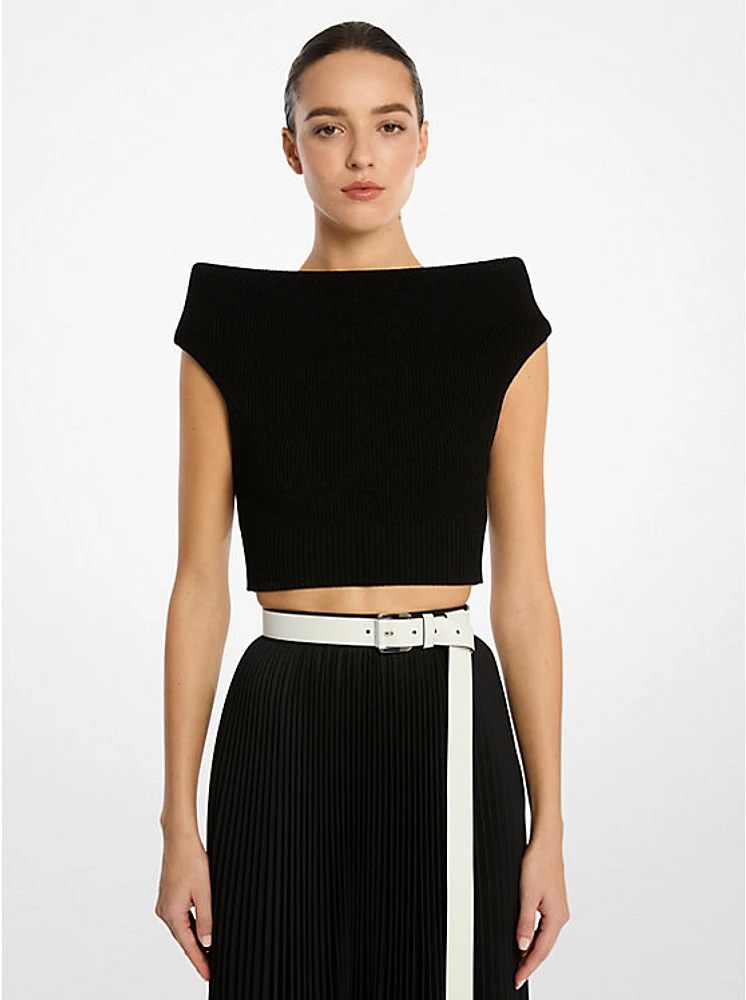 Crepe Stretch Viscose Bateau Top