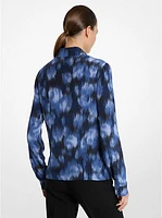 Hansen Floral Silk Crepe De Chine Shirt
